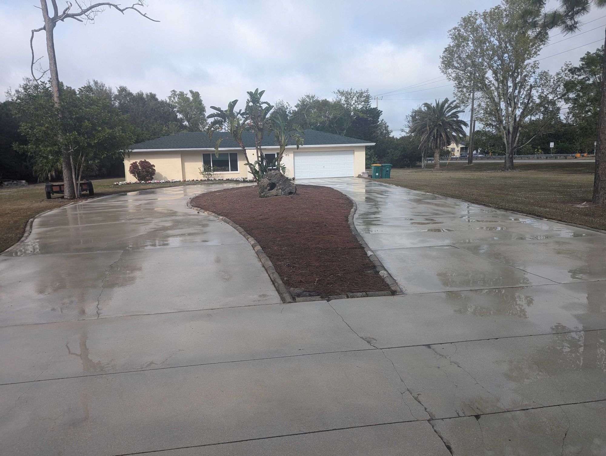 Driveway after cleaning